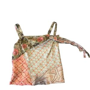 Bandolino Women’s Pink and Green Pattern Floral Top Size 8